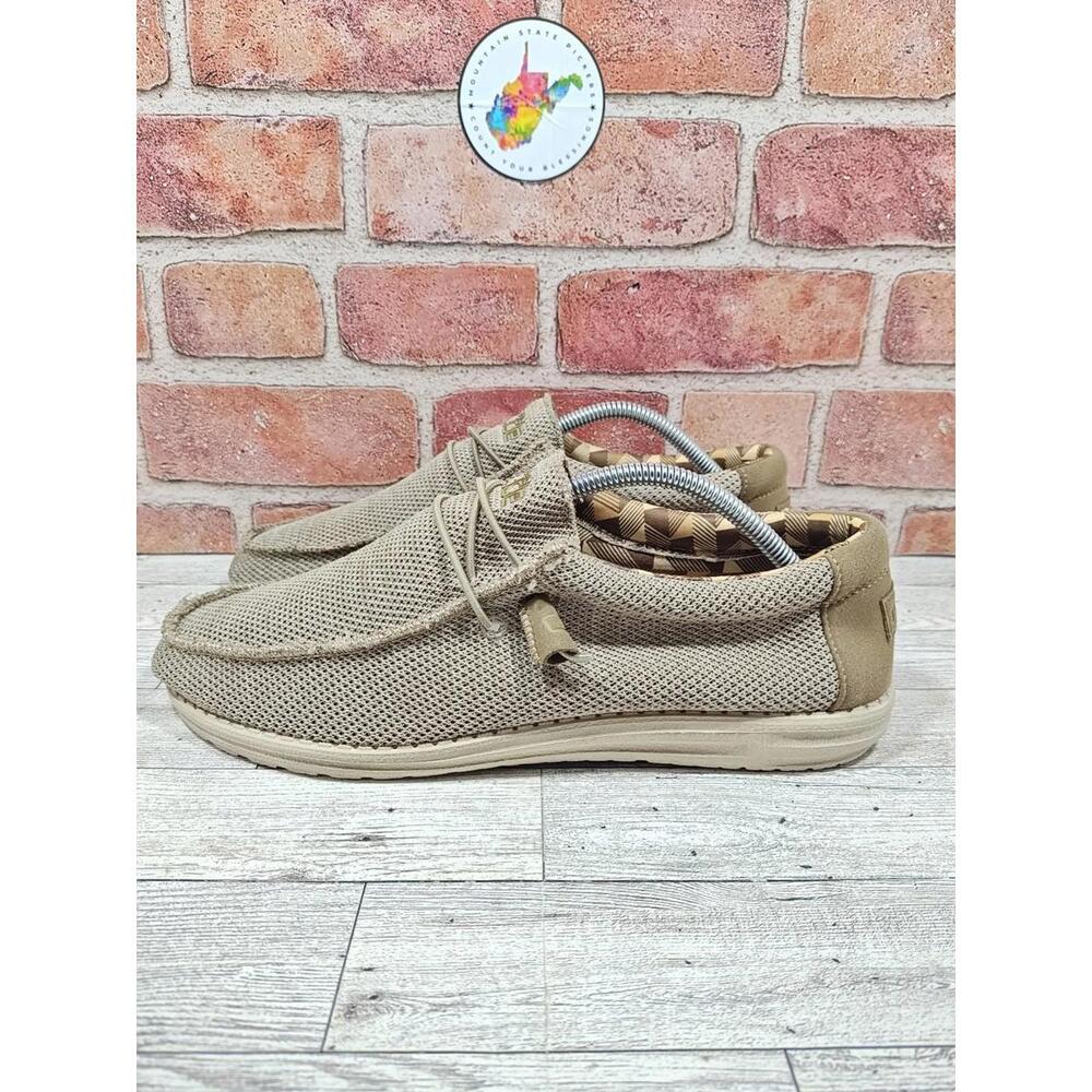 Hey Dude Wally Sox Men's Size 12 Casual Shoes Beige Color